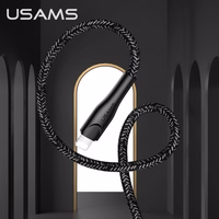 USAMS Pintas laidas U41 lightning 3m2A juodas SJ397USB01 (US-SJ397) Fast Charge