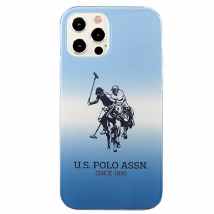 US Polo USHCP12MPCDGBL Gradient Collection dėklas, skirtas iPhone 12 / 12 Pro 6.1", mėlynas