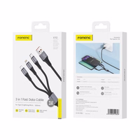 FONENG laidas X112 3in1 3A 1.2M juodas