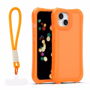 Safepop dėklas su dirželiu skirtas iPhone 14 6,1" oranžinis