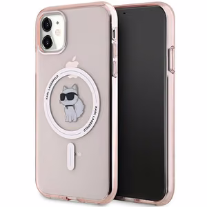 Чехол Karl Lagerfeld IML Choupette MagSafe для iPhone 11 / Xr - розовый