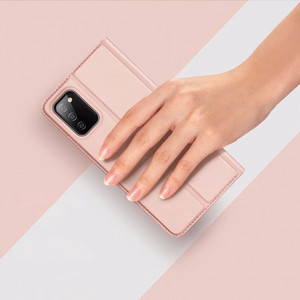 Dux Ducis Skin Pro knygos tipo dėklas Samsung Galaxy A03s rožinis