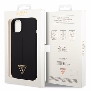 Guess GUHCP14MSLTGK iPhone 14 Plus 6.7" чёрный/чёрный жёсткий чехол Silicone Triangle