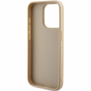 Guess GUHCP15XPSAIRSD iPhone 15 Pro Max 6.7" kietasis dėklas Saffiano Iridescent Script - auksinis
