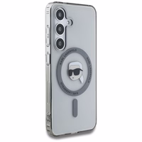 Dėklas Karl Lagerfeld Button Karl Head Printed Logo Magnetinis Samsung Galaxy S25 juodas