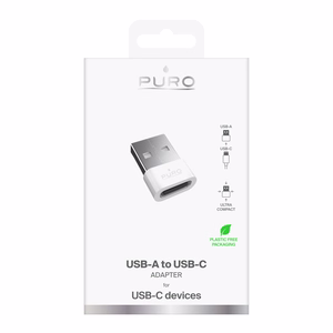 Puro USB-C - USB-A adapteris - Baltas
