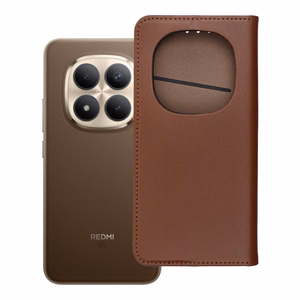 SMART PRO Knygutė leather dėklas for XIAOMI Redmi Note 15 PRO PLUS 5G rudas