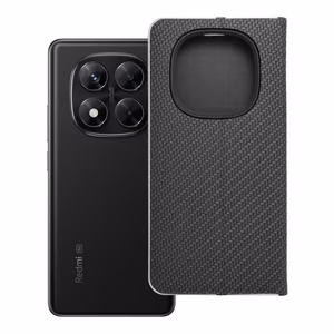 LUNA Book Carbon dėklas telefonui XIAOMI Redmi Note 14 PRO 5G / 14 PRO PLUS 5G juodas