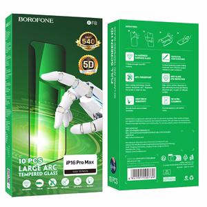 "Borofone" grūdintas stiklas BF8 Diamond Armor Full Screen 5D Large Arc, skirtas "Iphone 16 Pro Max" - 10 vnt.
