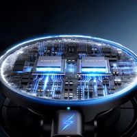 Automobilinis laikiklis Joyroom "JR-ZS408" Juodas (belaidis įkrovimas 15W) (magnetinis / lipnus pagrindas)