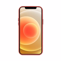 Crong Essential Cover Magnetic - iPhone 12 / iPhone 12 Pro MagSafe Leather dėklas (raudonas)