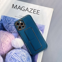 Naujas Kickstand dėklas telefonui iPhone 12 Pro su stovu mėlynas