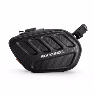 Rockbros C61 велосипедная подседельная сумка с умным задним фонарем 0.45L - черный
