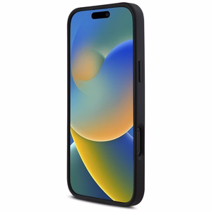 Karl Lagerfeld HC 3D Guminis Pailgintas Blizgus iPhone 16 Pro dėklas - juodas