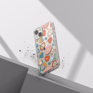 Ringke Fusion Design šarvuotas dėklas su geliniu rėmeliu iPhone 14 Plus skaidrus (Floral) (FD637E31)