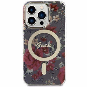 Guess GUHMP14LHCFWSA iPhone 14 Pro 6.1" žalias/žalias kietas dėklas Gėlės MagSafe