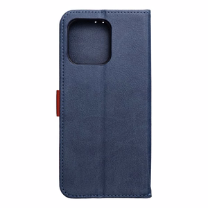 Tamsiai mėlynas ir raudonas Split Book atverčiamas dėklas, skirtas Motorola G57 POWER