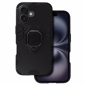 Dėklas telefonui Ring Armor iPhone 16 Plus juodas
