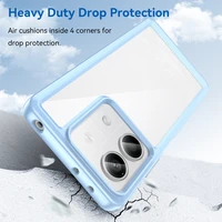 Dėklas telefonui Xiaomi Redmi Note 13 5G su gelio rėmeliu - mėlynas