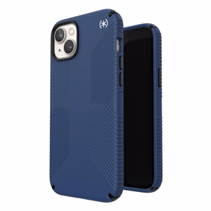 Speck Presidio2 Grip MagSafe dėklas, skirtas iPhone 15 Plus / 14 Plus, „Coastal Blue / Dust Grey“ spalvos