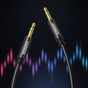 Ugreen AV112 AUX garso laidas tiesus minijack 3.5mm 1m - mėlynas