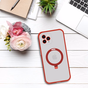 Tel Protect Magiškas MagSafe su stovu dėklas telefonui Iphone 11 Pro – raudonas