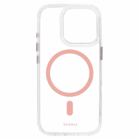 Liavec Blizgus Magnetinis Skaidrus dėklas telefonui Iphone 15 Pro Max rožinė