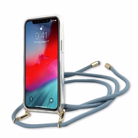 Guess GUHCP12SCRTVSBL iPhone 12 mini 5.4" mėlynas/mėlynas kietas dėklas Script Vintage