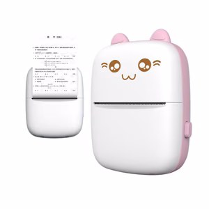 HURC9 Bluetooth Mini Kitty terminis spausdintuvas su programėle - rožinė