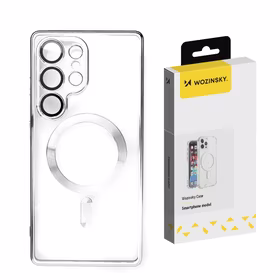 Wozinsky elektropluotas MagSafe dėklas Samsung Galaxy S24 FE - sidabrinis