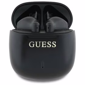 Guess słuchawki Bluetooth GUTWSJ14ESGK TWS + stacja dokująca czarny/black Spausdintas klasikinis logotipas