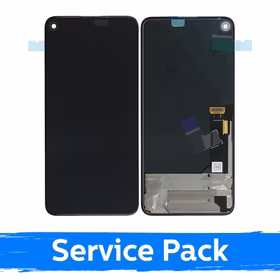 Ekranas skirtas Google Pixel 4A 5G / G025I / juodas su rėmeliu (Service Pack)