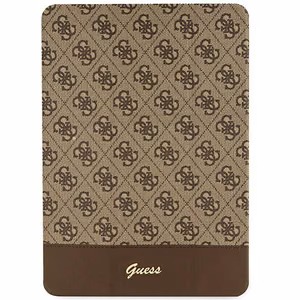 Guess 4G Stripe Allover Dėklas skirtas iPad 10.2" - rudas