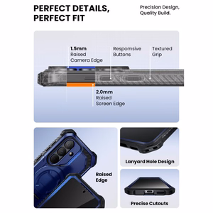 Supcase ArmorBox Mag MagSafe Dėklas for Samsung Galaxy S26 - tamsiai mėlynas and juodas
