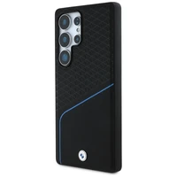 BMW odinis tekstūruotas ir lygus MagSafe dėklas, skirtas Samsung Galaxy S25 Ultra – juodas