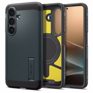 Spigen Tough Armor Mag MagSafe Чехол для Samsung Galaxy S26+ - зелёный