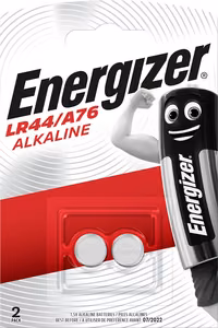 Energizer alkaline specialty LR44/A76 batteries, 2 pieces, 1.5V