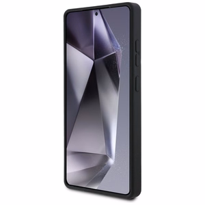 Guess Silikoninis Didelis 4G Logotipas apačioje su užrašu dėklas Samsung Galaxy S25 Ultra - juodas