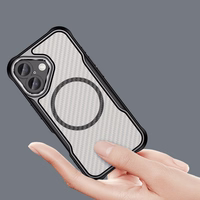 Leading Series Magnetinis silikoninis dėklas telefonui iPhone 16 - juodas