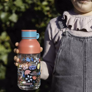 Quokka Ice Kids with Strap Ecozen gertuvė, 430 ml, Flowers