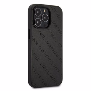 Karl Lagerfeld perforuotas Allover dėklas iPhone 13 Pro / 13 6.1" - juoda