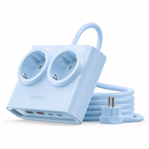 Orico PDC25 25W 6in1 maitinimo blokas 2x AC + 2x USB-A + 2x USB-C - mėlynas