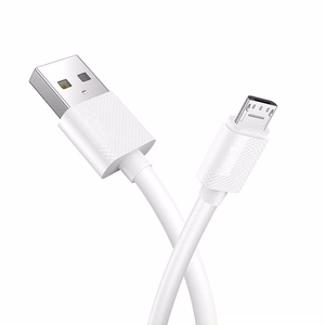 SIENINIS ĮKROVIKLIS T-PHOX MINI-EU MICRO USB BALTAS 1.2M 2.4A