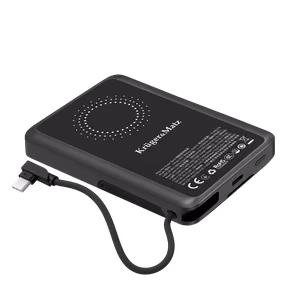 Kruger&Matz išorinė baterija, 10000 mAh, Li-Polymer, QC ir PD, CCC sertifikatas Azijos šalims