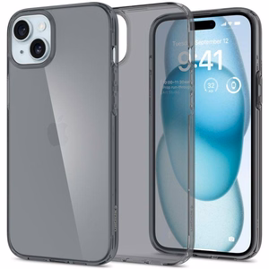 Spigen Crystal Flex dėklas telefonui iPhone 15 Plus - pilkas/skaidrus