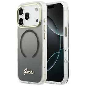 Guess IML Gradient Script Metal MagSafe Case for iPhone 17 Pro Max - Black