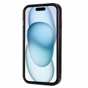 Audi IML Sport Magnetinis dėklas telefonui iPhone 15 / 14 / 13 6.1" juodas/juodas kietas dėklas AU-IMLMIP15-RSQ/D2-BK