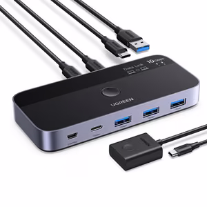 Ugreen komutatorius USB-C USB-A 10Gb/s - pilkas