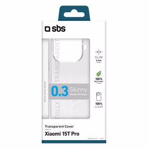 SBS Skinny dangtelis, skirtas Xiaomi 15T Pro, skaidrus