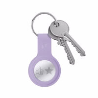 Crong Silicone dėklas with raktų pakabukas – apsauginis keychain dėklas Apple AirTag 1/2 (violetinis)